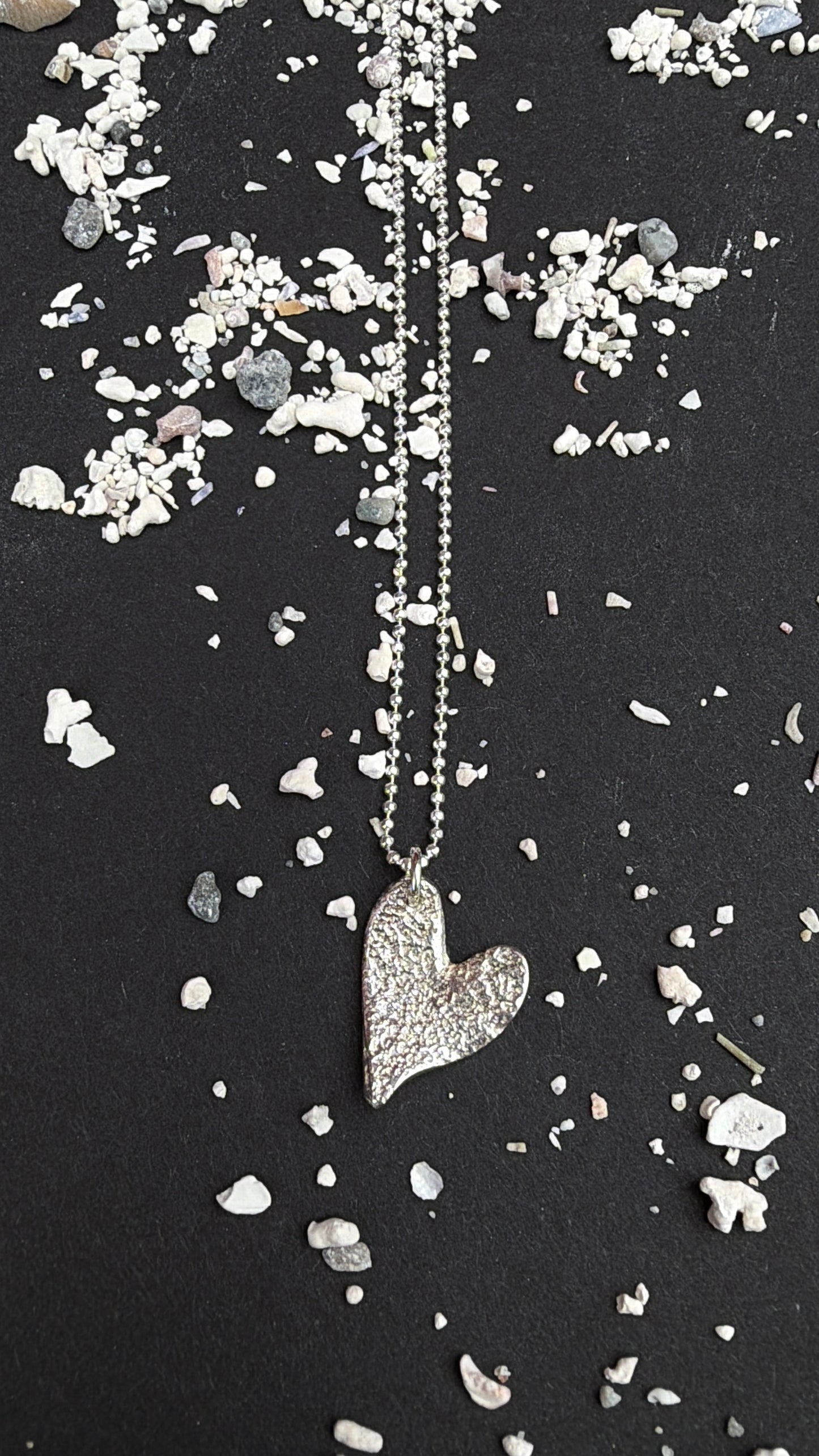 Sandspur-Herz-Halskette in Silber | Lofoten Jewelry