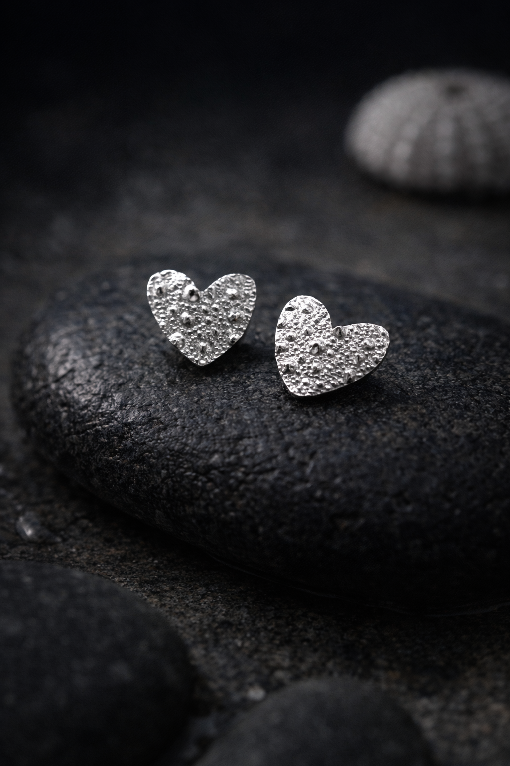 Lofoten Jewelry Sølv Øredobber "Kråkebolle Hjerte"