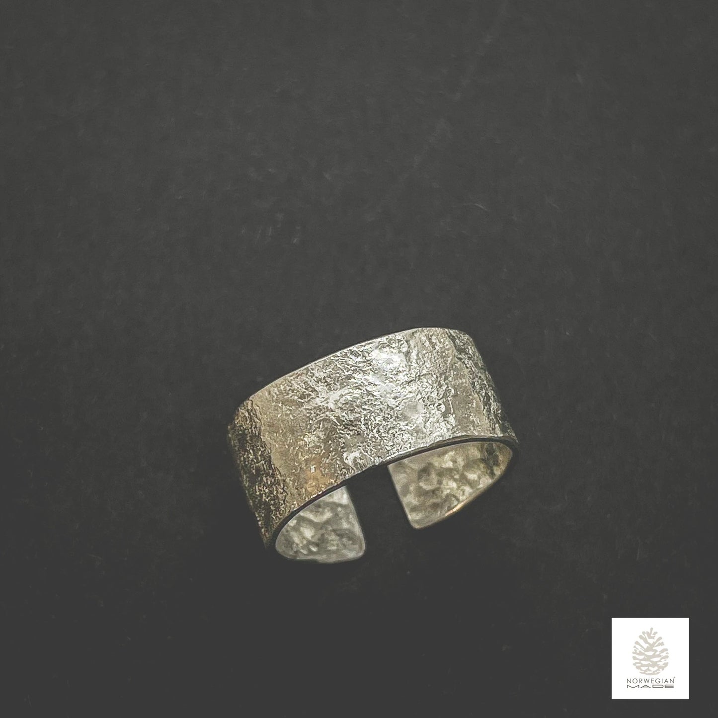 Lofoten Jewelry Sølv Regulerbar Ring "SteinPreg"